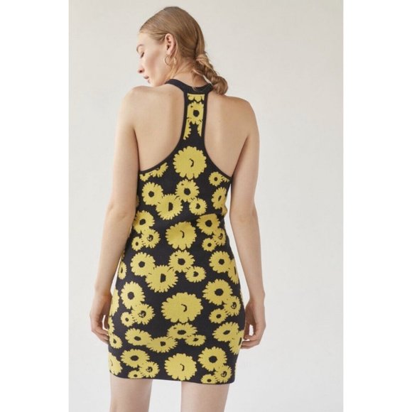 Urban Outfitters Mod Knit Floral Mini Dress S - Picture 3 of 9